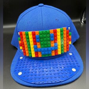 Elope Blue Lego Building Block Cap Hat Snap Back Adult